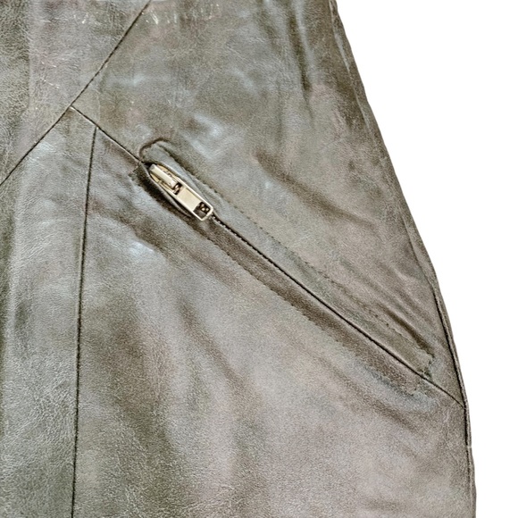 NWOT English Rose Faux Leather Orange Fishnet Mini Skirt Juniors - Picture 8 of 11